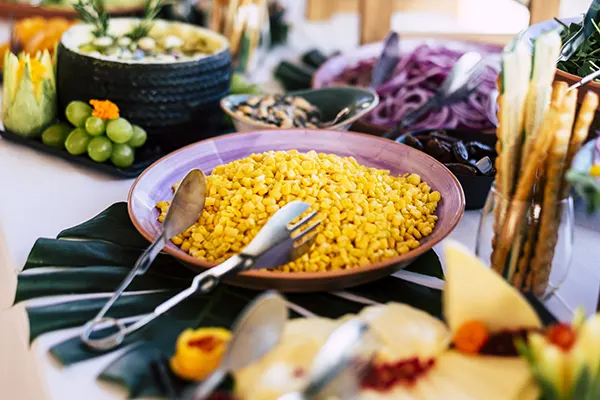 Veganes Buffet Catering mit kreativen pflanzlichen Gerichten